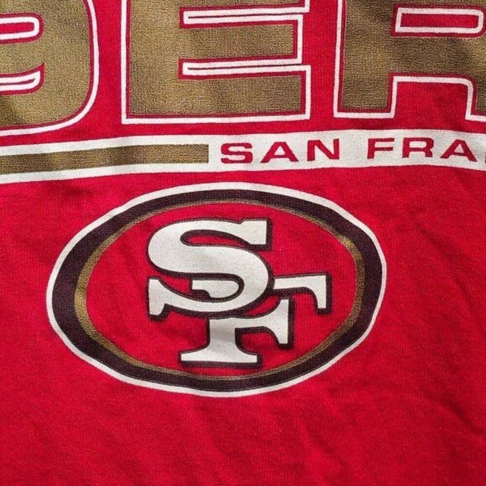 San Francisco 49ers Authentic NFL Team Apparel Red LS Size Medium - Picture 2 of 10